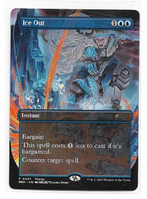 MTG magic cards 1x Ice Out - borderless anime promo Wilds of